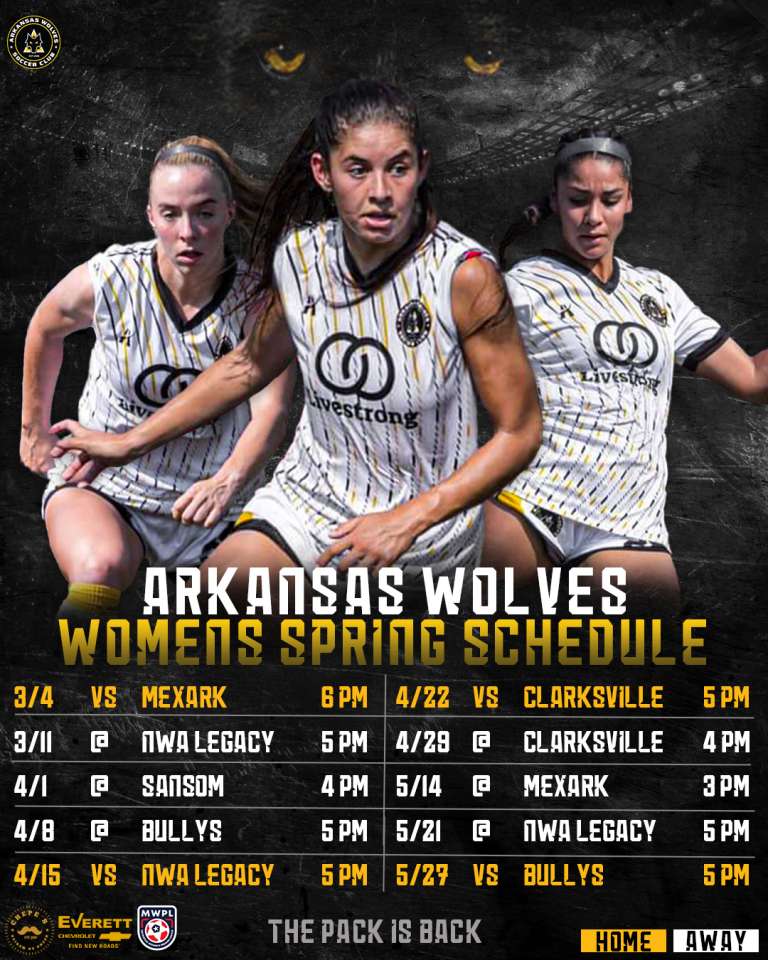 Arkansas Wolves FC » Wolves 23 mwpl Schedule updated