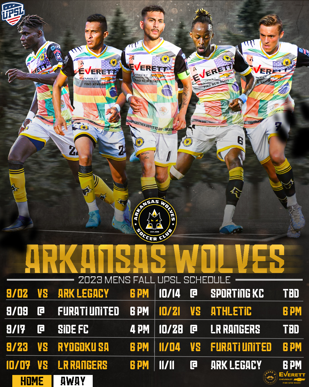 Arkansas Wolves FC » Wolves Fall Schedule
