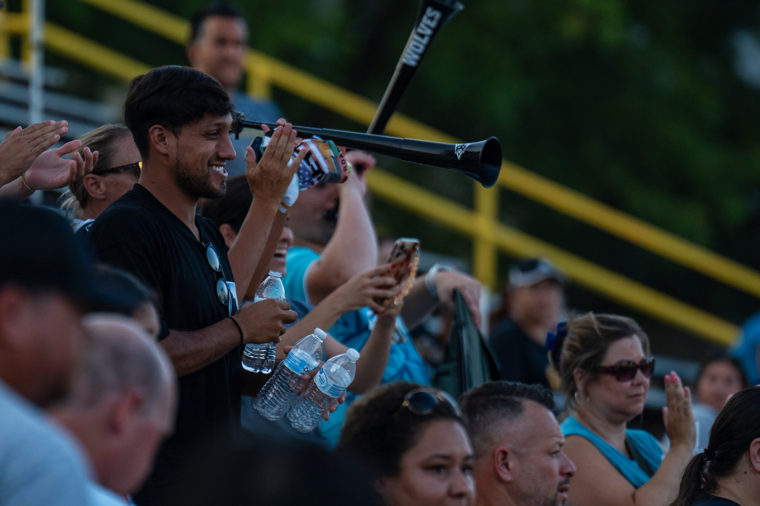 Arkansas Wolves supporter creating matchday atmosphere