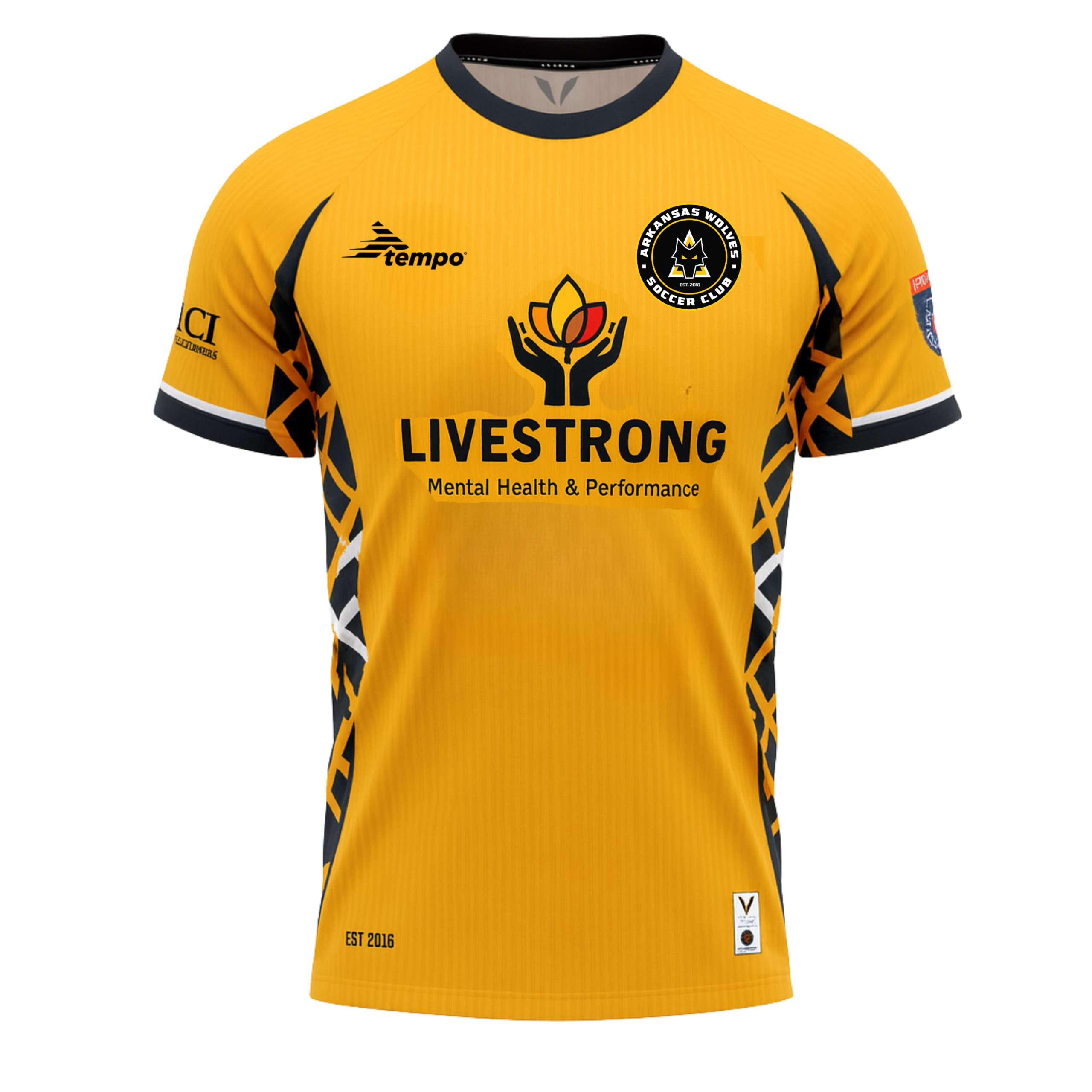 Arkansas Wolves 2026 Wolves yellow jersey